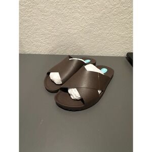 NWT Oka-B Women's Maxwell Slide Sandals – Brown Flats Size M (8–9)